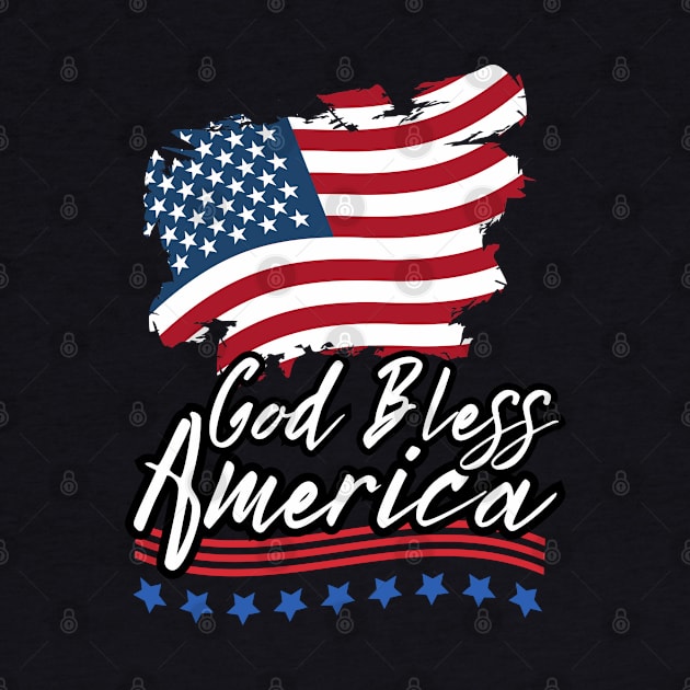 4th of July God Bless America // T-shirt Lifestyle by Kalico Design